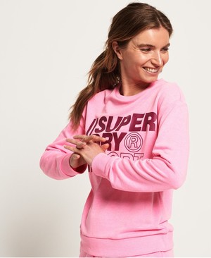 Superdry Core Sport Crew Női Pulóver Rózsaszín | PGAKQ3546